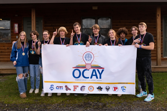 A proud group of students show off their first place medals!