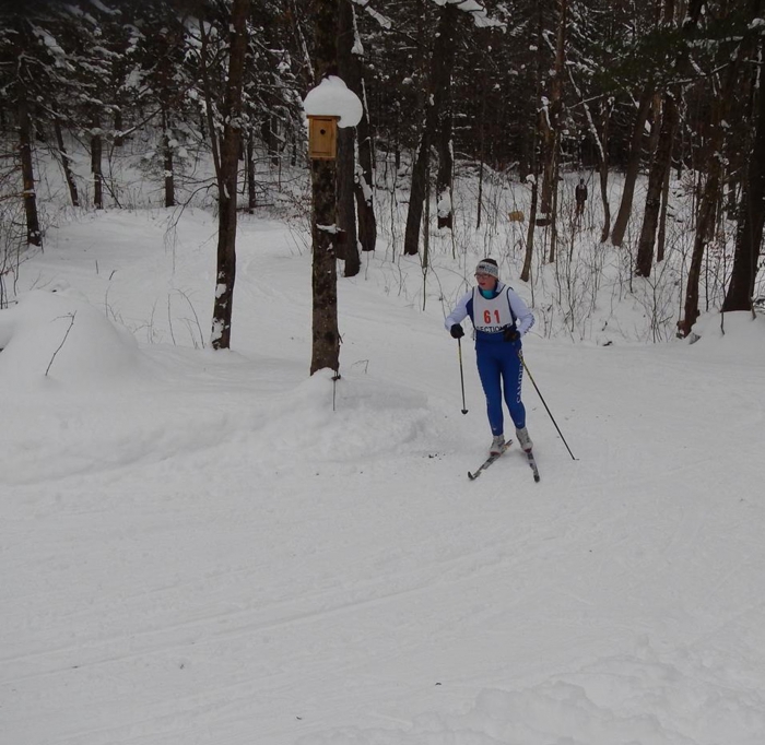 Pictured, Emily Cheney competes in a Cross Country Ski competition. Cheney advances to the Cross Country Ski State Championship on Feb. 23 and 24 at Mt. Van Hoevenberg near Lake Placid. 