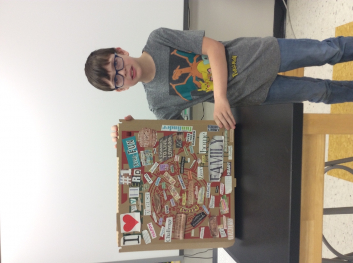 Thomas Taplin chose his Grandmother, Debbie Golden, as his hero for the biography project in his class.