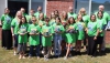 Pictured are the finalists and judges for Sandy Creek Elementary School’s Comet Crushers project. Students in the entire fifth grade were challenged to solve a problem or need for the area community in a similar way to TV show Shark Tank, and the top three from the grade level received cash prizes.