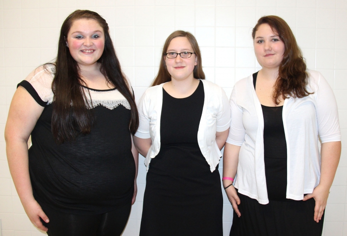 Pictured, left to right are: Mariah Hess, Anita Glenister and Abby Irwin.