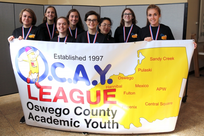 Sandy Creek's team after earning third place at the recent OCAY League competition.