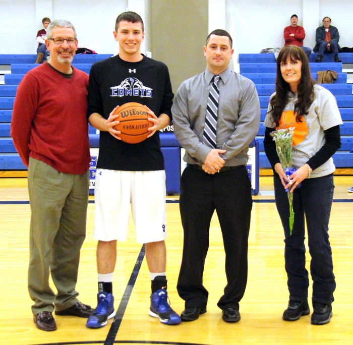 Pictured, left to right are Kevin Halsey, Zach, Jim Hunt, and Tammie Halsey.