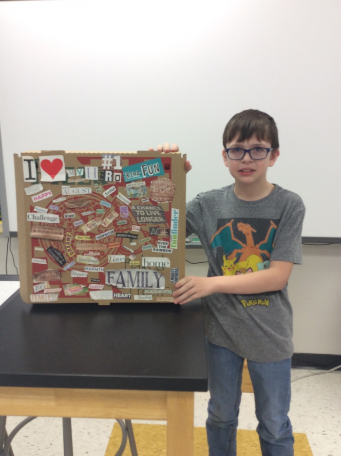 Thomas Taplin chose his grandmother, Debbie Golden as his hero for his biography project.