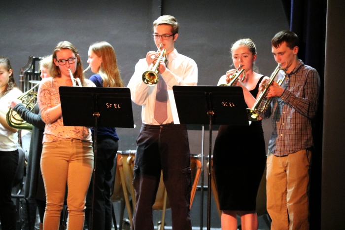 Trumpet soloists Margery Yousey, Charlie Shaw, Abbey Fitzpatrick and Josh Balcom completed the evening’s performance with a full ensemble band.