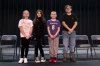 The Sandy Creek Scripps Spelling Bee winners from left to right: Brynn Perkins (fourth place), Bronwyn McCarthy (first place), Joshua Wart (third place) and Adam Landphere (second place).  