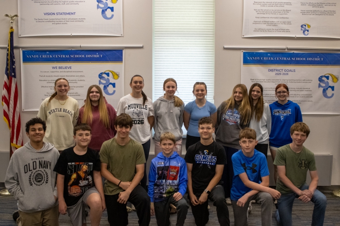 Top 15 middle school academic students.